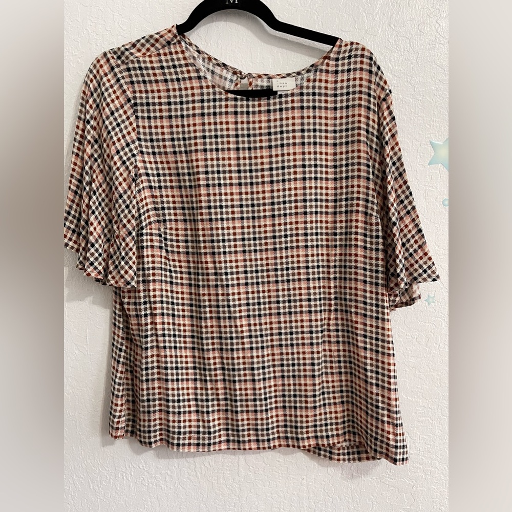 Target, Large, Plaid with black, orange and white